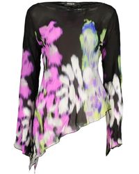 Desigual - X M. C. Lacroix Floral-Print Asymmetric Blouse - Lyst