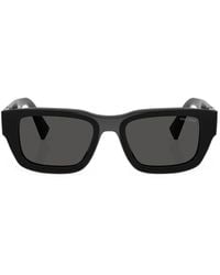 Miu Miu - Logo-Plaque Rectangle-Frame Sunglasses - Lyst