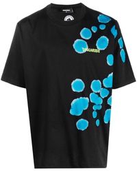 DSquared² - Abstract-print Logo T-shirt - Lyst