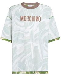 Moschino - Printed Cotton Jersey T-Shirt - Lyst