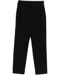 Yohji Yamamoto - Wool Button-Fastening Trousers - Lyst
