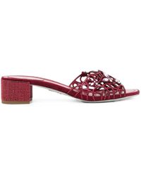 Rene Caovilla - Eden Crystal-Embellished Mules - Lyst