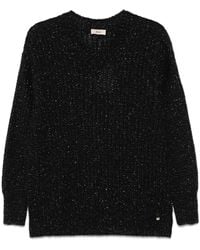 Herno - Metallic-Threading Knitted Sweater - Lyst