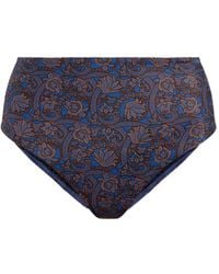 Matteau - Paisley-Print High-Waist Bikini Bottoms - Lyst
