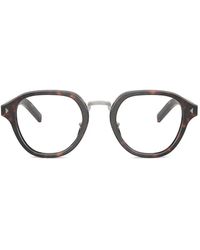 Prada - Brille Mit Iconic-Schild - Lyst
