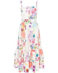 Borgo De Nor - Dani Floral-print Sleeveless Midi Dress - Lyst