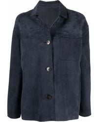 Yves Salomon - Button-Up Suede Jacket - Lyst