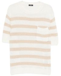 Hōsio - Gestreifter Pullover Mit Brusttasche - Lyst