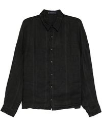 DEVOA - Checked Linen Shirt - Lyst