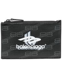 Balenciaga - Logo-print Patent Leather Wallet - Lyst