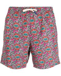 Altea - Floral-print Drawstring Swim Shorts - Lyst