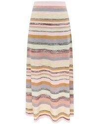 Zimmermann - Luna Mouline Striped Midi Skirt - Lyst