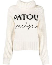 Patou - Intarsien-Pullover mit Logo - Lyst