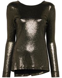 Twinset - Knot-Detail Laminated Blouse - Lyst