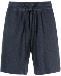 James Perse - Mélange-Effect Cotton Track Shorts - Lyst