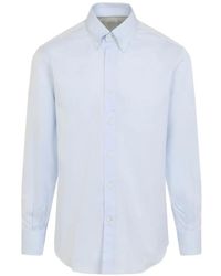 Brunello Cucinelli - Twill Shirt With Button-Down Collar - Lyst
