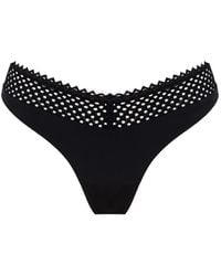 Wolford - Romantic Net Lace-Trimmed Thong - Lyst