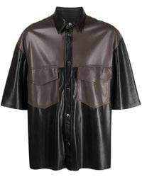 Nanushka - Black Mance Faux-leather Shirt - Men's - Polyester/polyurethane - Lyst