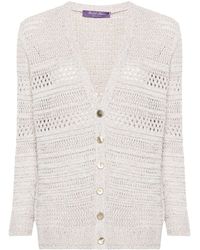 Ralph Lauren Collection - Sequined Open-knit Cardigan - Lyst