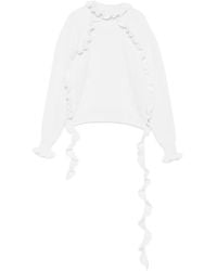 Blumarine - Ruffled Ribbed-Knit Sweater - Lyst