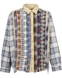 Needles - Flanellen Overhemd Met Patchwork - Lyst