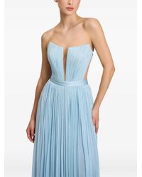 Cristallini - Serena Pleated Silk Maxi Dress - Lyst