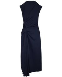 Michael Kors - Cowl-Neck Cinch Midi Dress - Lyst