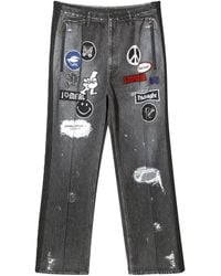 Needles - Patch-Detailing Track Jeans - Lyst