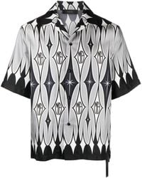 Amiri - Hemd aus Seide mit Argyle-Muster - Lyst