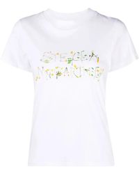 Stella McCartney - Floral Logo-Print T-Shirt - Lyst