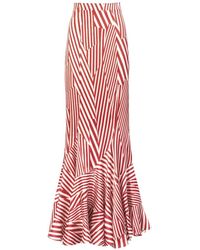Silvia Tcherassi - Florina Striped Ruffled Maxi Skirt - Lyst