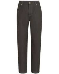 Brunello Cucinelli - Virgin Wool Flannel Five-Pocket Trousers - Lyst