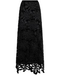 Roberto Cavalli - Floral Lace Maxi Skirt - Lyst