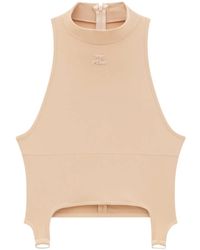 Courreges - ロゴ クロップド トップ - Lyst