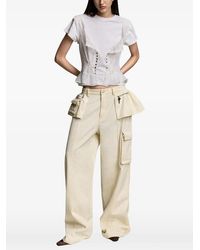 SEEN USERS - Lost Modesty Lace-Trim T-Shirt - Lyst