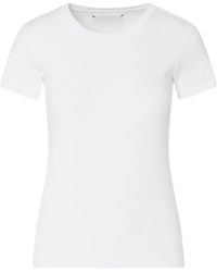 Liu Jo - Ribbed T-Shirt With Logo Patch - Lyst