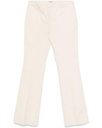 KENZO - Flared Cotton Trousers - Lyst