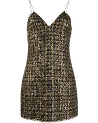 Balmain Minikleid im Metallic-Look - Schwarz