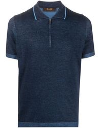 Moorer - Half-zip Knitted Polo Shirt - Lyst