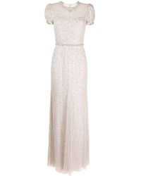 Jenny Packham - Nerissa Sequin-embellished Flared Gown - Lyst