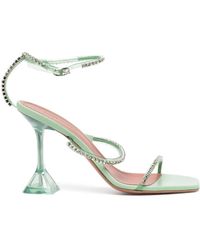 AMINA MUADDI - Gilda Glass Crystal-embellished 70mm Sandals - Lyst
