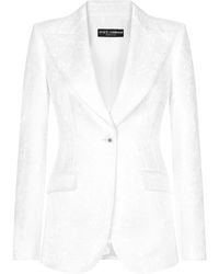 Dolce & Gabbana - シングルブレストターリントンジャケット ミカドシルク - Lyst