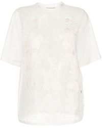 Elie Saab - Camiseta con aplique floral - Lyst