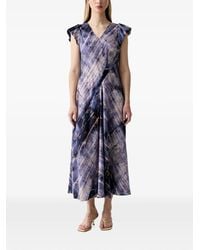 DKNY - Tie-Dye Cap-Sleeve Midi Dress - Lyst