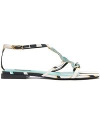 Roberto Cavalli - Ray Of Sea Flat Sandals - Lyst