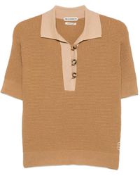 JW Anderson - Contrast-Collar Short-Sleeve Polo Top - Lyst