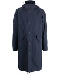 A.P.C. - Hooded Parka Coat - Lyst