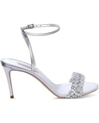Casadei - 80Mm Julia Embellished Ankle-Strap Sandals - Lyst