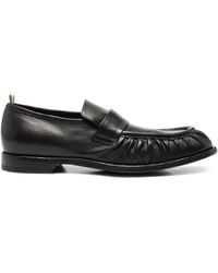 Officine Creative - Sound 008 Ruched Leather Loafers - Lyst