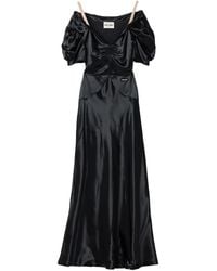 Miu Miu - Robe Longue À Effet Satiné - Lyst